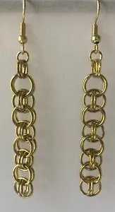 Authentic Golden Weave Celtic Line Earrings
