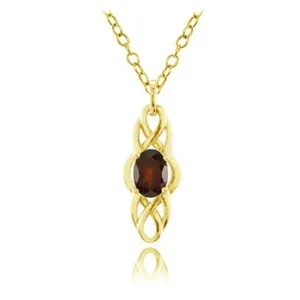 Authentic The Eternal Weave: Garnet & Gold Celtic Talisman