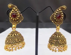 Authentic Celestial Temple Echoes Gold-Plated Jhumki