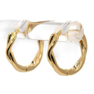 Authentic Small 18K Gold Plated Hoop Earrings for Women Girls Hypoallergenic Lightweight
