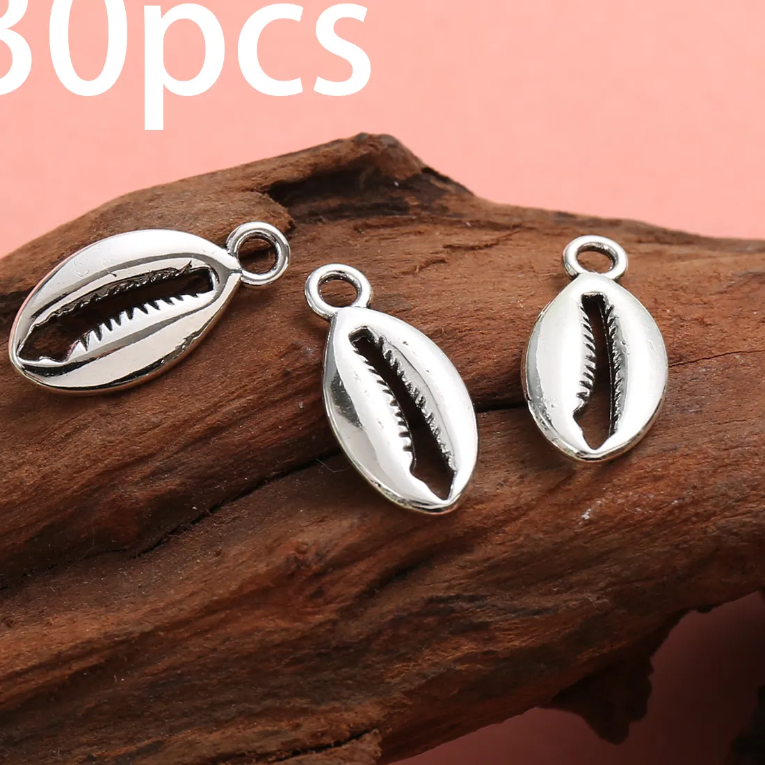 Authentic Tide Whispers Conch Relics - Set of 30 Vintage Ocean Spirit Pendants