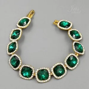 Authentic Guardian of Abundance - Radiant Green Crystal Tennis Bracelet