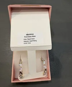 Authentic Prismatic Light Dangle Earrings in Radiant Gold