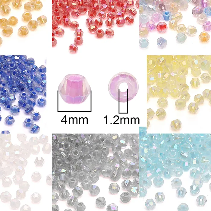 Authentic 130pcs Colorful Glass Seed Spacer Beads Loose Diameter 4mm Crystal Beads For Craft Diy Necklace Bracelet Findings Jewelry Making