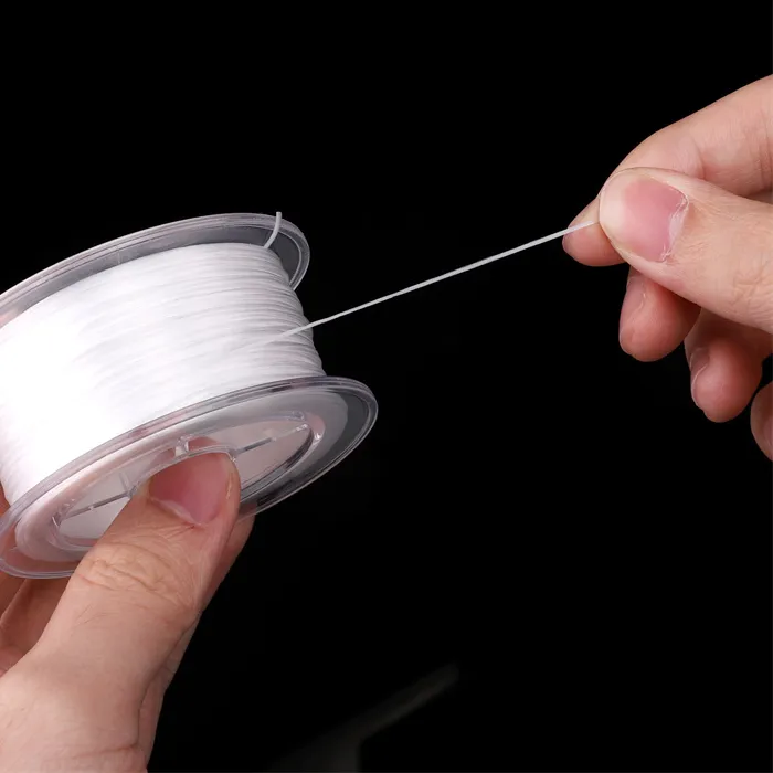 Authentic 0.8mm 50m/Roll Crystal Colorful Beading Cord Elastic Thread For Handmade DIY Jewelry Making Bracelets Specialized Beading Thread