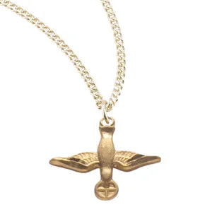 Authentic Holy Spirit's Radiant Essence: A Sterling Silver Medal Pendant of Divine Guidance