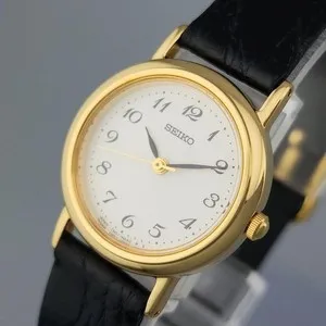 Authentic Seiko Spirit 1N01 Gold Plated Women's Watch Refurbished Genuine Belt