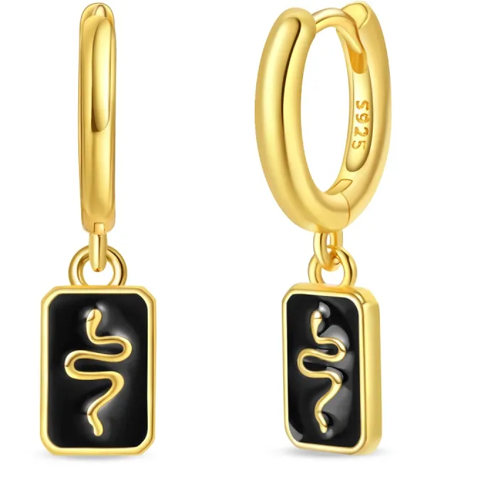 Authentic The Golden Serpent Hoop Earrings of Rebirth and Transformation