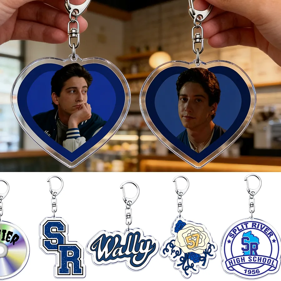 Authentic Tv Show School Spirits Wally Clark Keychain Accessories Bag Milo Manheim Prom Pact Keyrings Jewelry Fans Friends