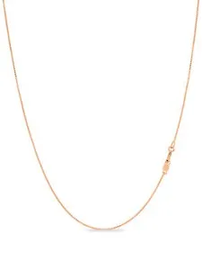 Authentic Spiral of Serenity: Thin Rose Gold Plated Sterling Silver Box Chain Necklace