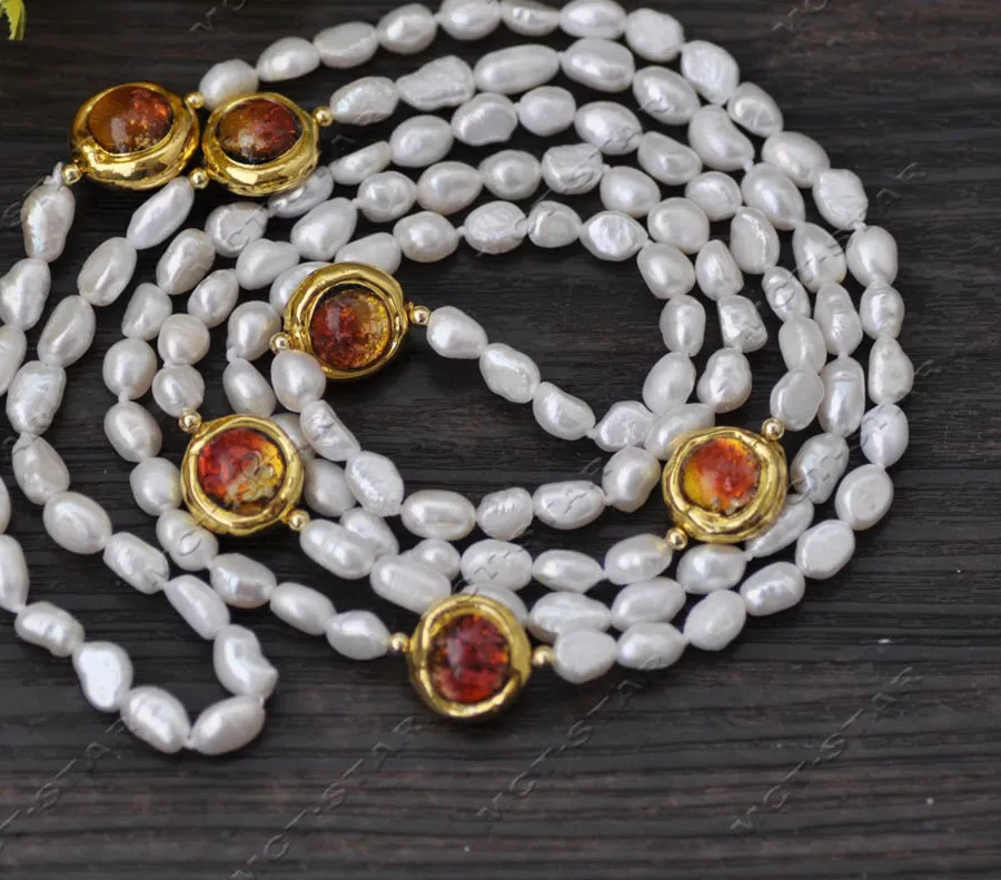 Authentic Celestial Alchemist Baroque Pearl and Ancient Glass Guardian Necklace
