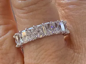 Authentic Eternal Vow: Radiant Eternity Wedding Band of Unwavering Devotion