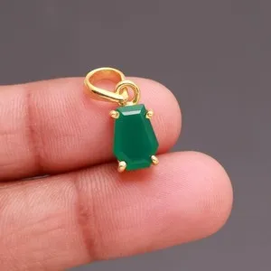 Authentic Shadows of Verdant Renewal Coffin Talisman - Grounding Green Onyx and Sacred Gold-Plated Silver Amulet