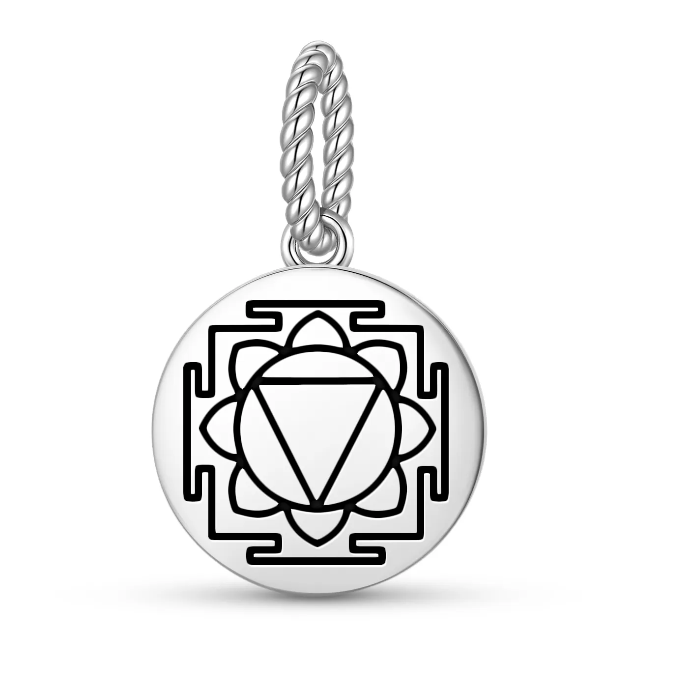 Authentic The Lunar Cross Yantra: A Celestial Conduit of Silver