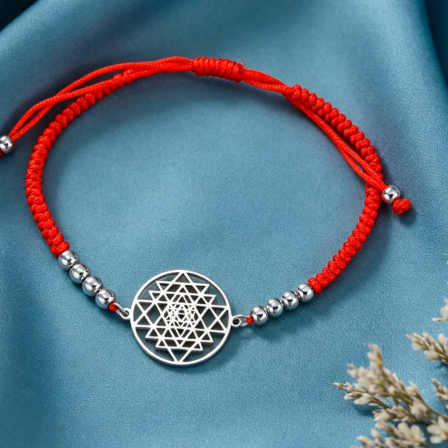 Authentic The Sri Yantra Mandala of Harmony: Sacred Geometry Stainless Steel Talisman