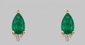 Authentic Verdant Tear Earrings in Rose Gold Radiance