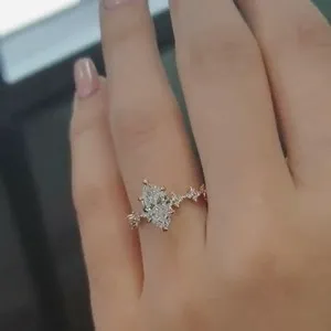 Authentic Celestial Marquise Vow Band - Rose Gold Alchemy of Eternal Devotion