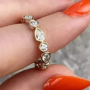 Authentic The Infinite Radiance Moissanite Eternity Band