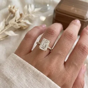 Authentic The Celestial Radiance Emerald-Cut Moissanite Talisman