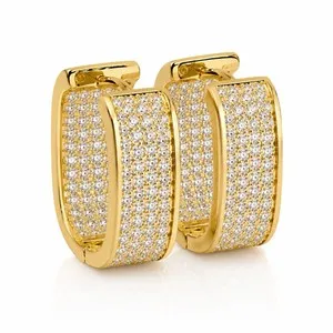 Authentic Celestial Radiance: 14K Gold-Plated Hoop Talismans