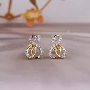 Authentic Celestial Sparkle Starlight Studs - 14K Gold Plated Simulated Diamond Talisman Earrings