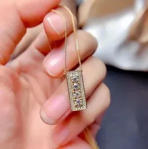 Authentic 2Ct Simulated Round Cut Diamond Stunning Charm Pendant 14K Yellow Gold Plated