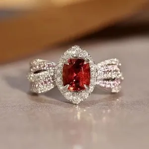 Authentic The Crimson Heart Radiant Oval Band