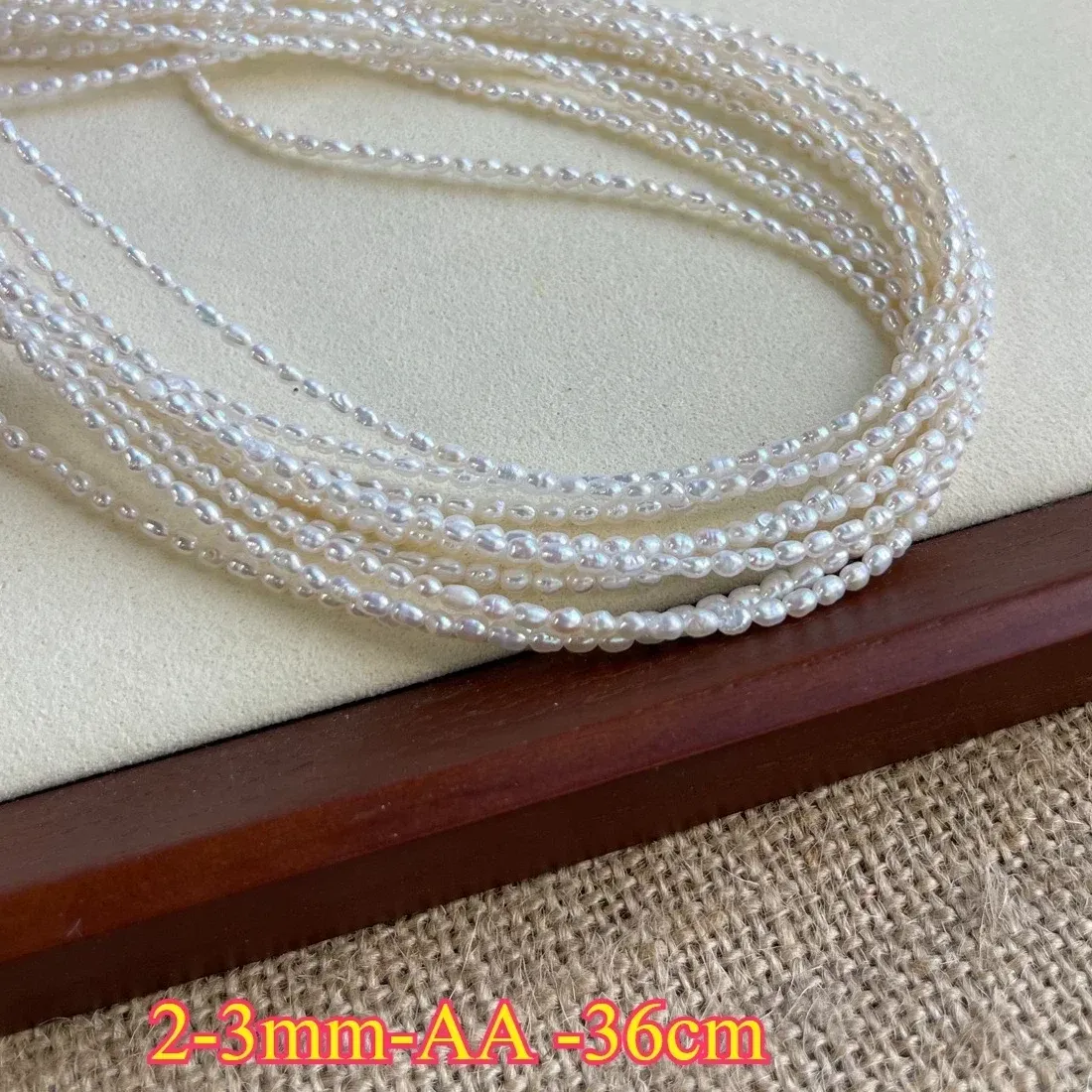 Authentic 2-3mm AA Rice Factory Natural Stunning Freshwater Pearl Spacer Bead for Jewelry Make DIY Necklace Bracelet Women