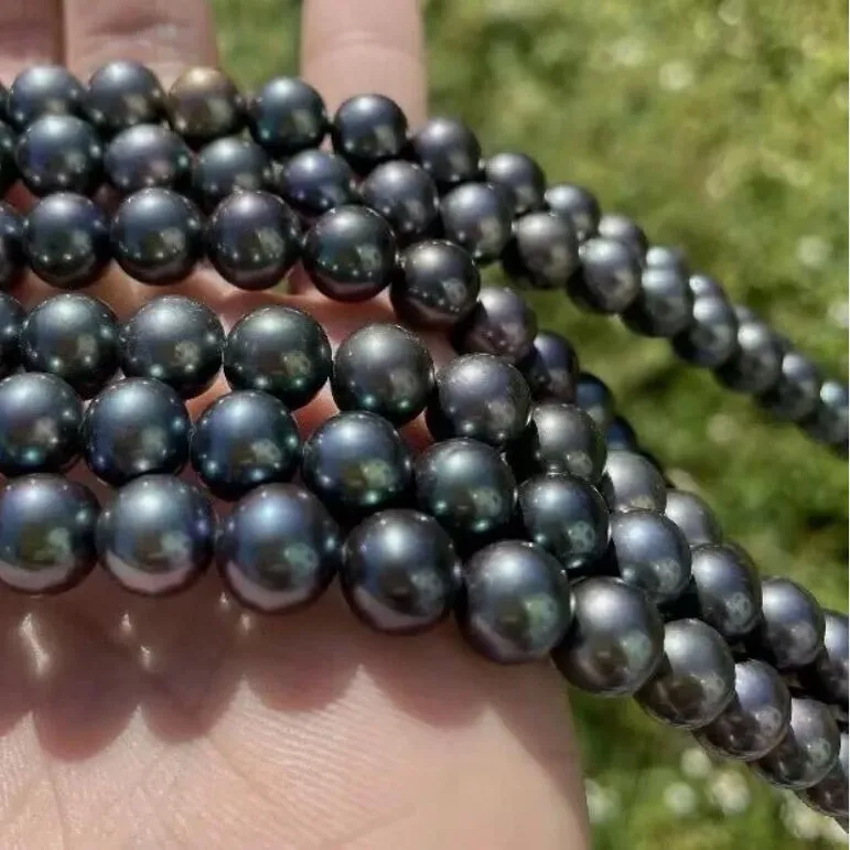 Authentic Black Jade Pearl Oracle Necklace: Harness the Power of the Cosmos
