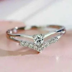 Authentic Radiant Luminescence Moissanite Engagement Ring in White Gold Plate