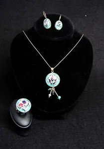 Authentic The Celestial Mosaic Turkish Artisan Gold-Plated Silver Suite