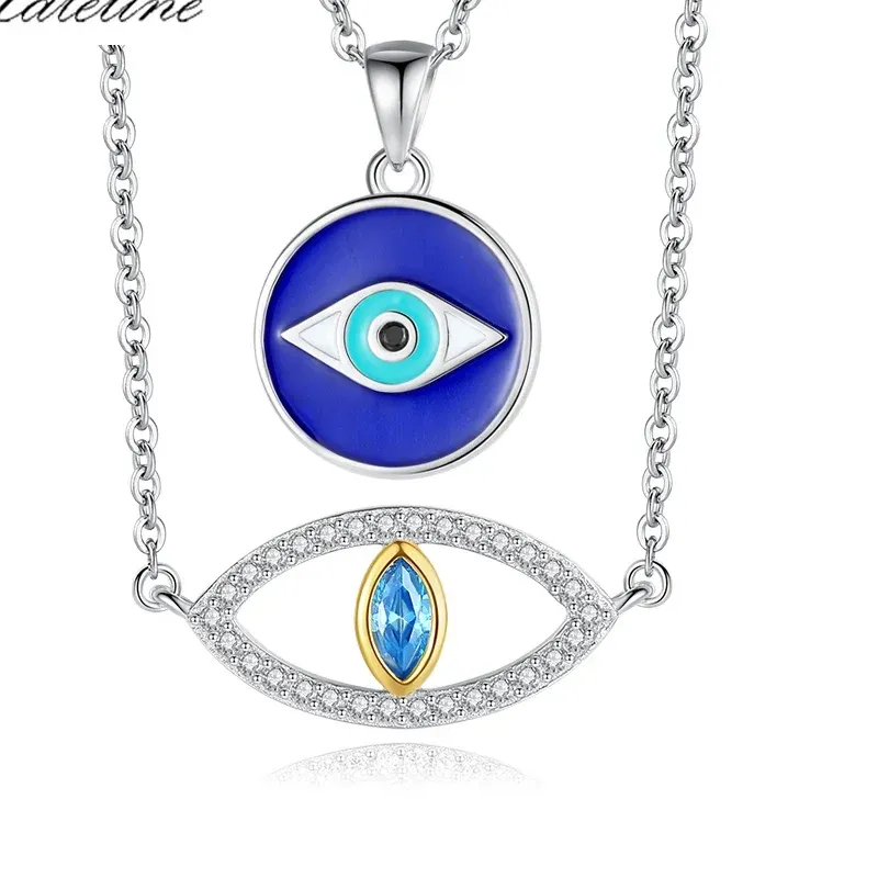 Authentic Radiant Sapphire Gaze Protective Evil Eye Talisman in Sterling Silver