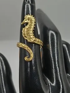 Authentic The Gilded Seahorse: A Talisman of Ocean Wisdom and Fluid Grace