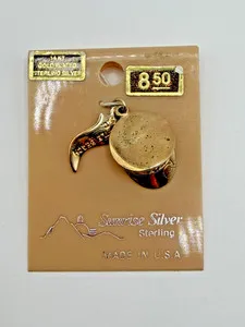 Authentic SUNRISE SILVER 14K GOLD PLATED STERLING HAT CHARM PENDANT USA MYRTLE BEACH
