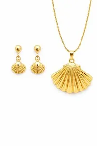 Authentic Celestial Tide Talisman Set - Oceanic Abundance and Golden Vitality Adornments
