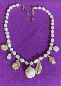 Authentic Tides of Grace Freshwater Pearl and Coastal Shell Gold-Plated Talisman