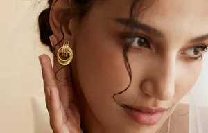Authentic Eternal Knot of Unity: 18k Gold Plated Earrings of Harmony
