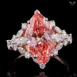 Authentic The Astral Radiance Statement Cocktail Ring in Rose Gold