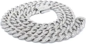 Authentic Embracing Celestial Harmony: A Timeless Cuban Link Chain Adorned with Lab-Created Moissanite