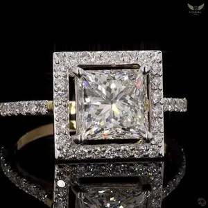Authentic The Gilded Prism of Radiance: Lab-Created Diamond Statement Cocktail Ring