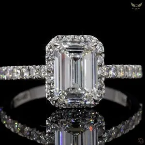 Authentic Celestial Radiance: 2.42-ct Lab-Grown Diamond Cocktail Ring, Gold-Plated