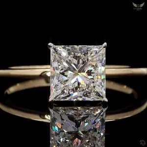 Authentic Solitary Spark of Eternity: A 2.01ct Diamond's Golden Essence