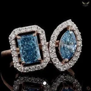 Authentic Celestial Azure Cluster: The Ethereal Rose Gold Talisman