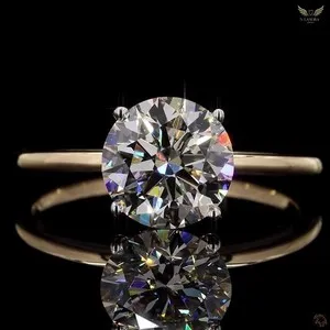 Authentic Shimmering Celestial Promise: 2.03ct Lab Created Diamond Solitaire