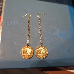 Authentic Golden Spirit Coins: 24K Gold‑Plated Native Earring Treasures