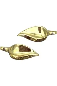Authentic Sacred Petal Duet Charm - Kind and Compassion Gold-Plated Sterling Silver Talisman