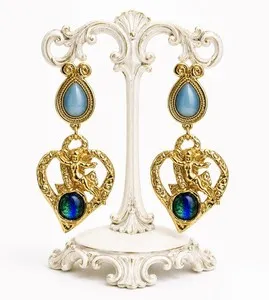 Authentic The Sapphire Crown of Hanna Bernhard: One-of-a-Kind Baroque Statement Earrings
