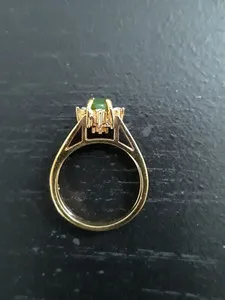 Authentic Very Unique One of a Kind Double-Crown Rotating-Top Gold Plated Ring Size 10