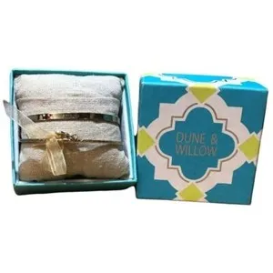 Authentic Cuff Bracelet box set Dune & Willow Gold Plated engraved "be kind" dangle charm
