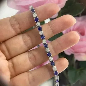 Authentic Celestial Wisdom Sapphire & Diamond Infinity Tennis Bracelet - Ethereal Guidance Talisman